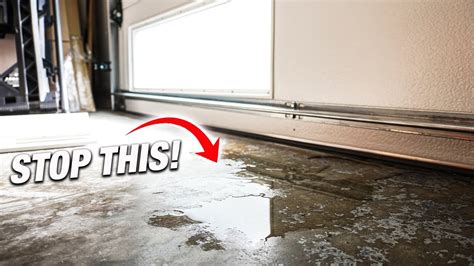 water leaking in garage door